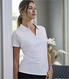 Tee Jays Ladies Luxury Stretch V Neck Polo Shirt